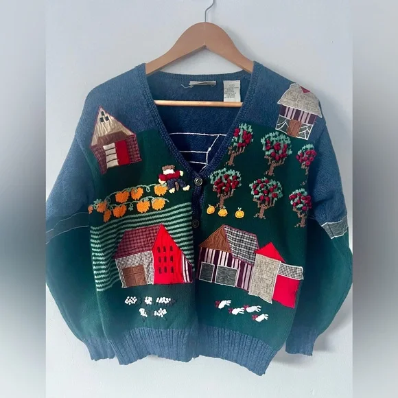 Vintage Northern Reflections Farmhouse Cardigan Sweater - Picture 1 of 12